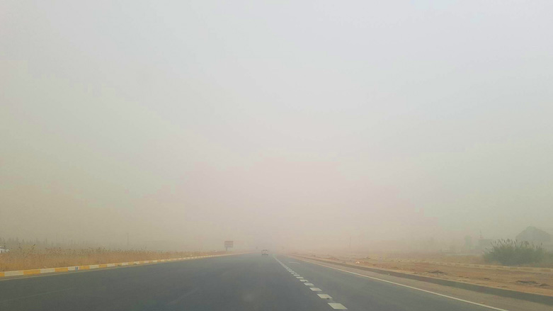 Dust storm in Erbil, October 29, 2017.